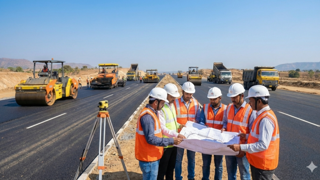 Road construction standards in India flexible pavement versus rigid concrete pavement comparison