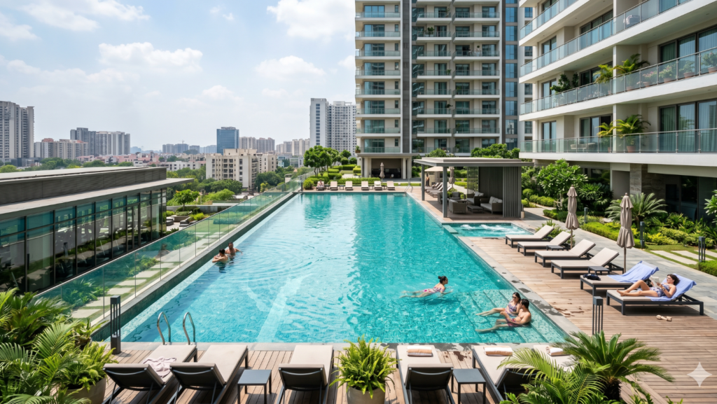 Swimming pool Amrapali Silicon City Noida