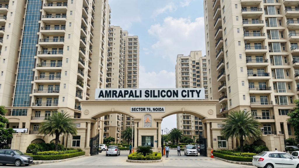 Amrapali Silicon City Sector 76 Noida front view