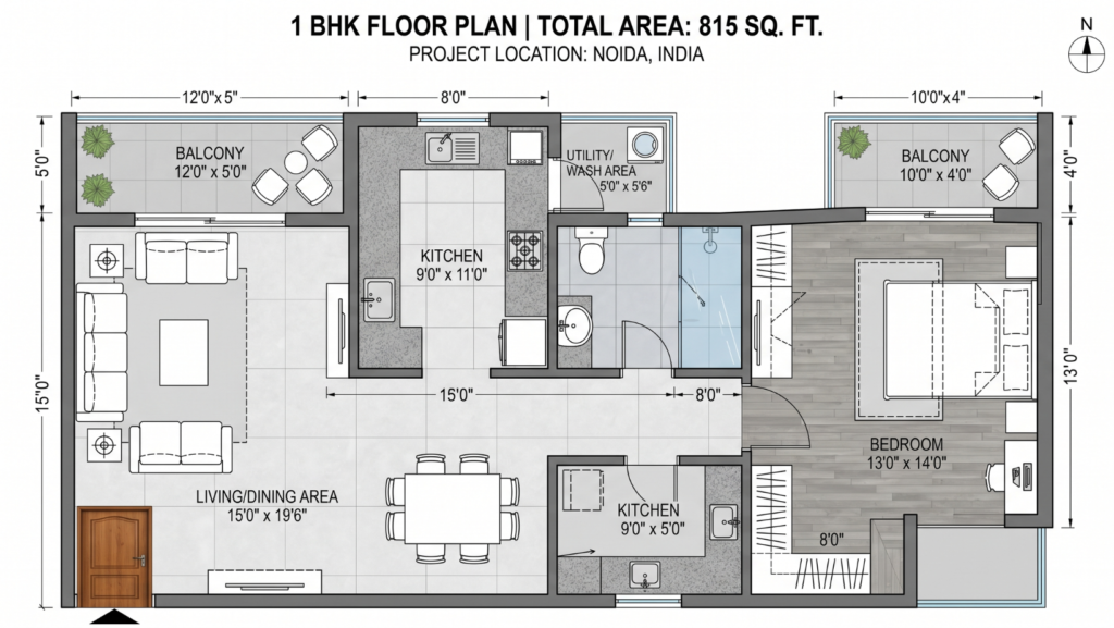 Floor plan Amrapali Silicon City Sector 76 Noida